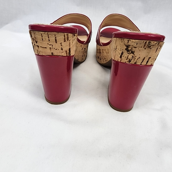 Prada Patent Leather Cork Platform Heels Women's Prada Size 39 US 9 - Picture 6 of 12